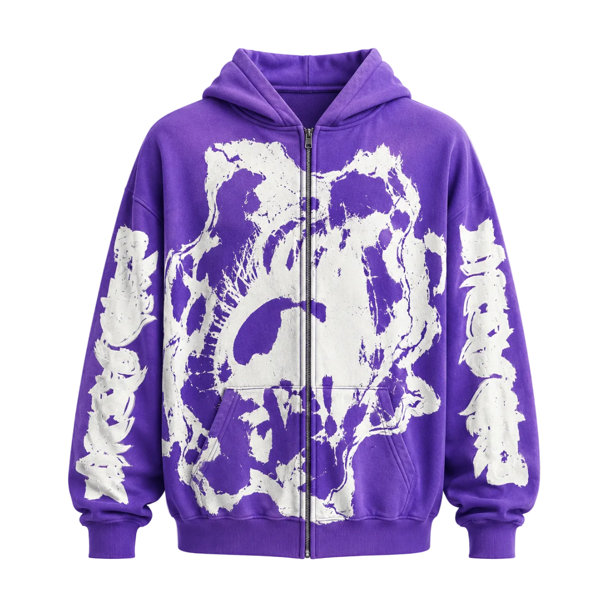 MF Glow In The Dark Zip Up Hoodie (Purple) – REALMFWORLDWIDE