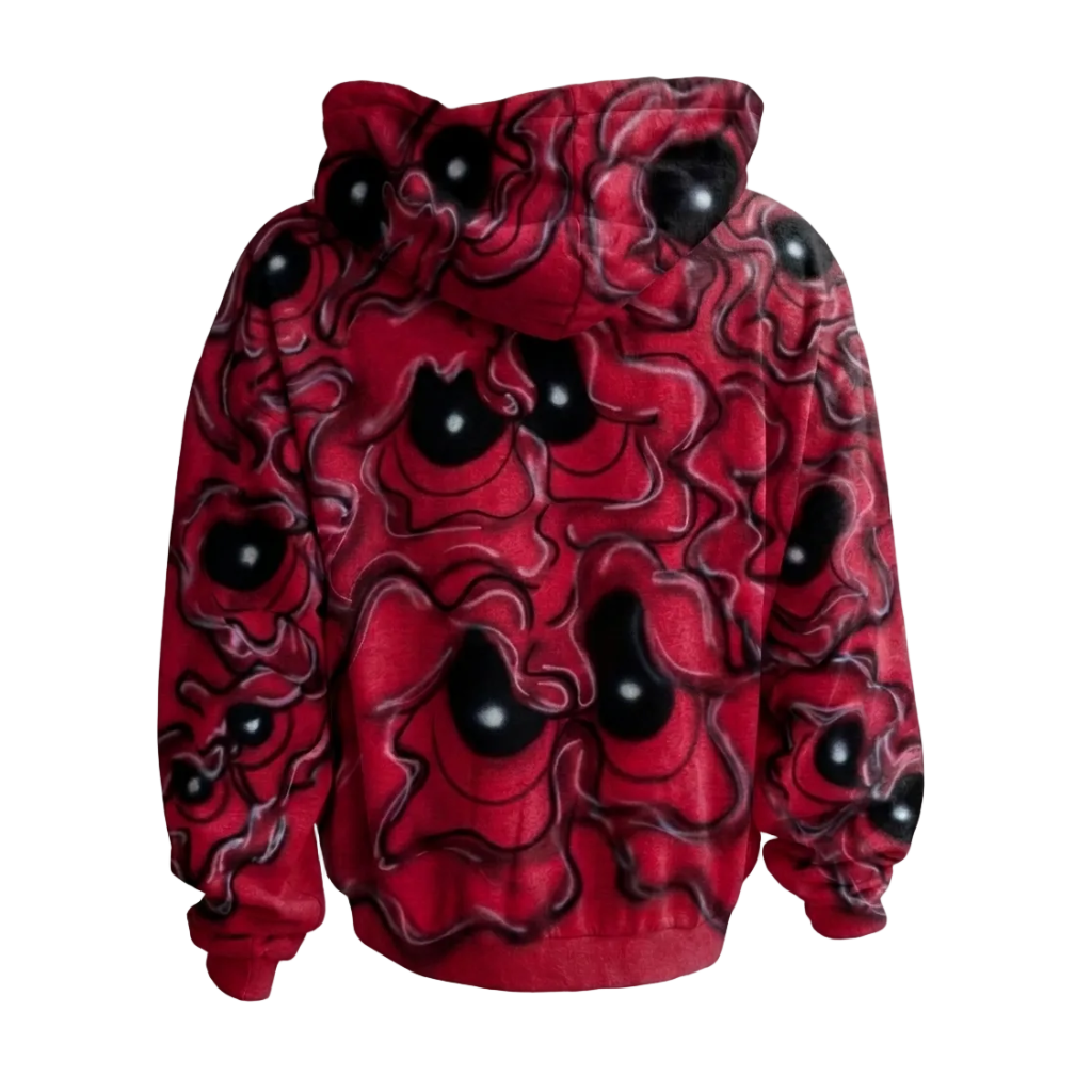 MF Air Brush Zip Up Hoodie (Red)
