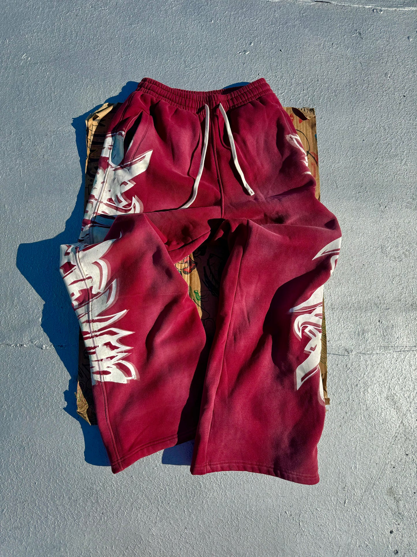 MF Glow In The Dark Sweat Suit Set (Burgundy Red)