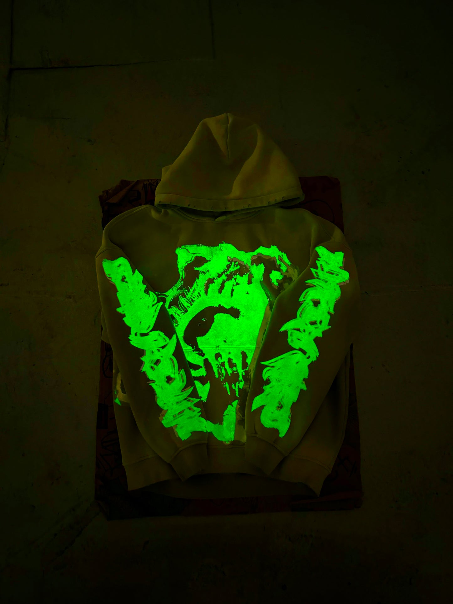 MF Glow In The Dark Pull Over Hoodie (Ash Grey)