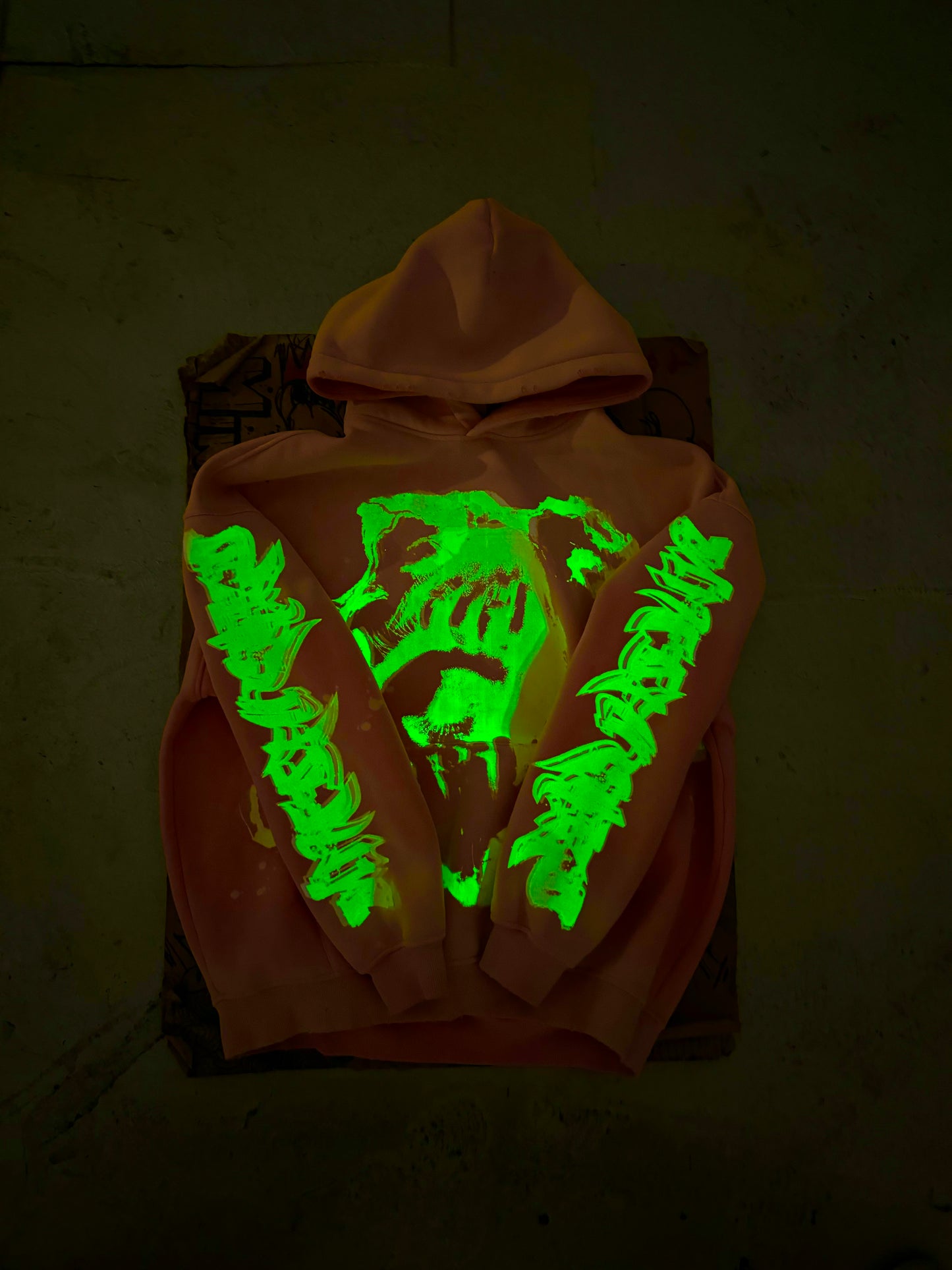 MF Glow In The Dark Pull Over Hoodie (Rouge Pink)