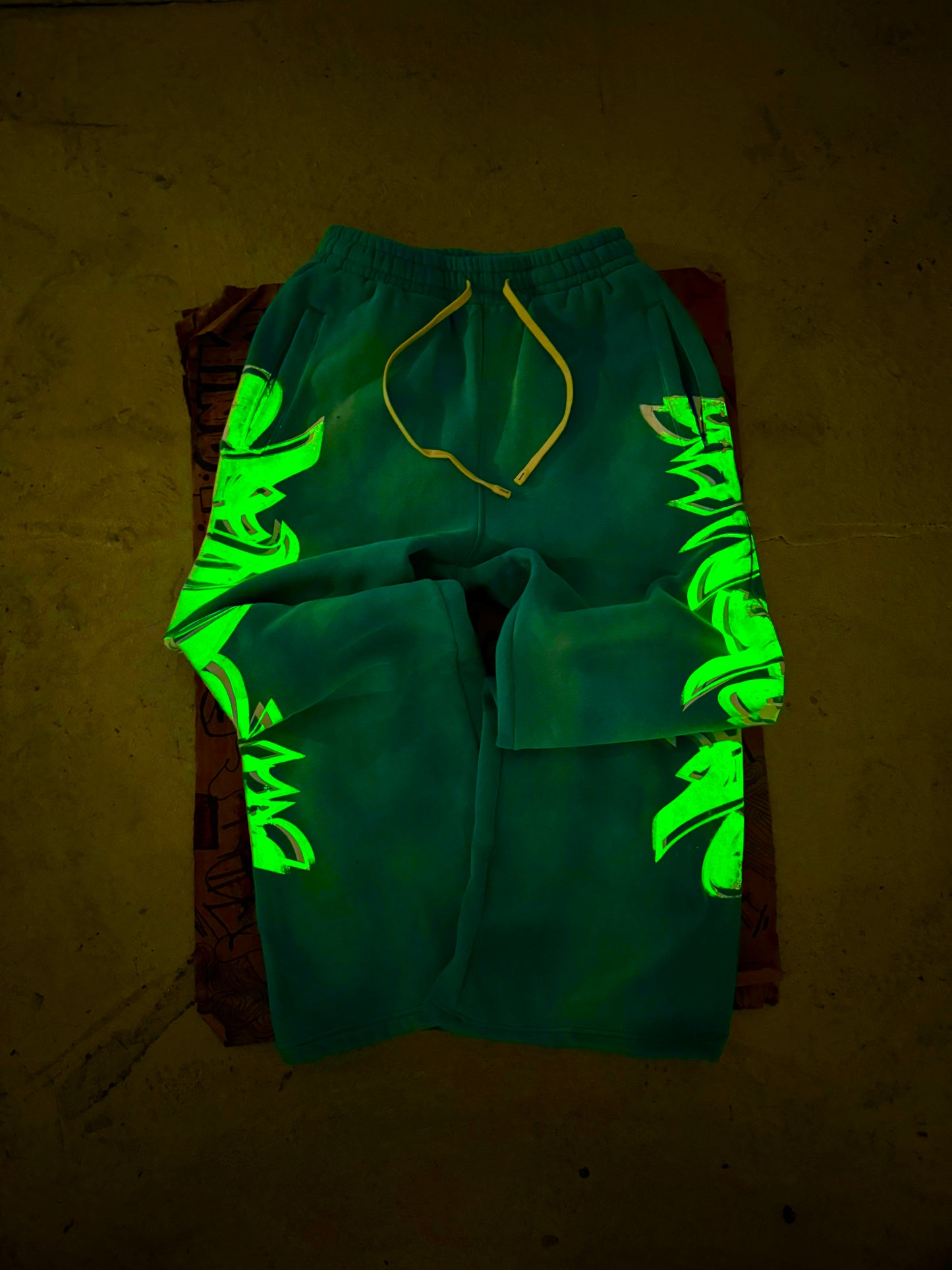 MF Glow In The Dark Sweat Pants (Peacock Blue)