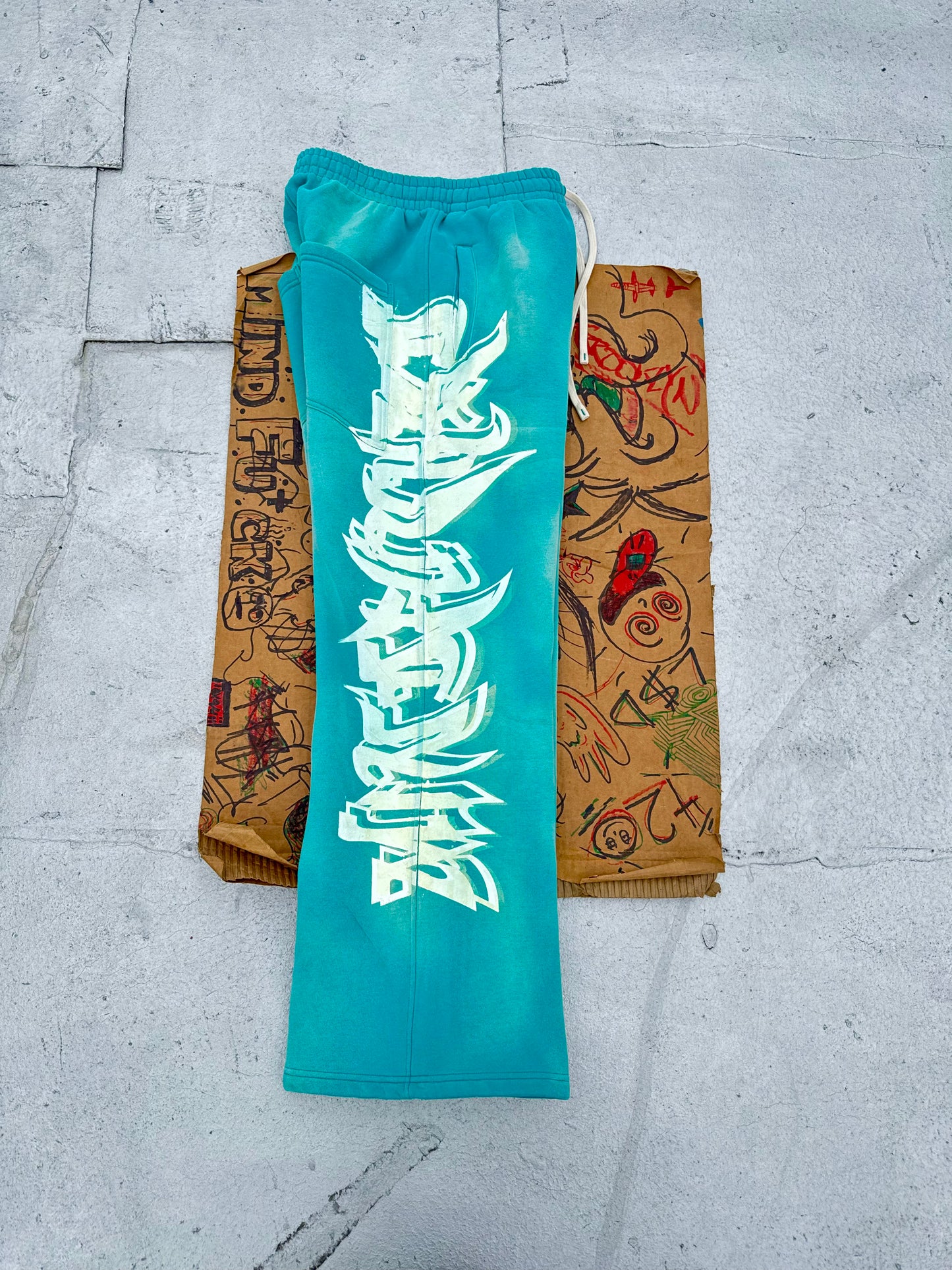 MF Glow In The Dark Sweat Pants (Peacock Blue)