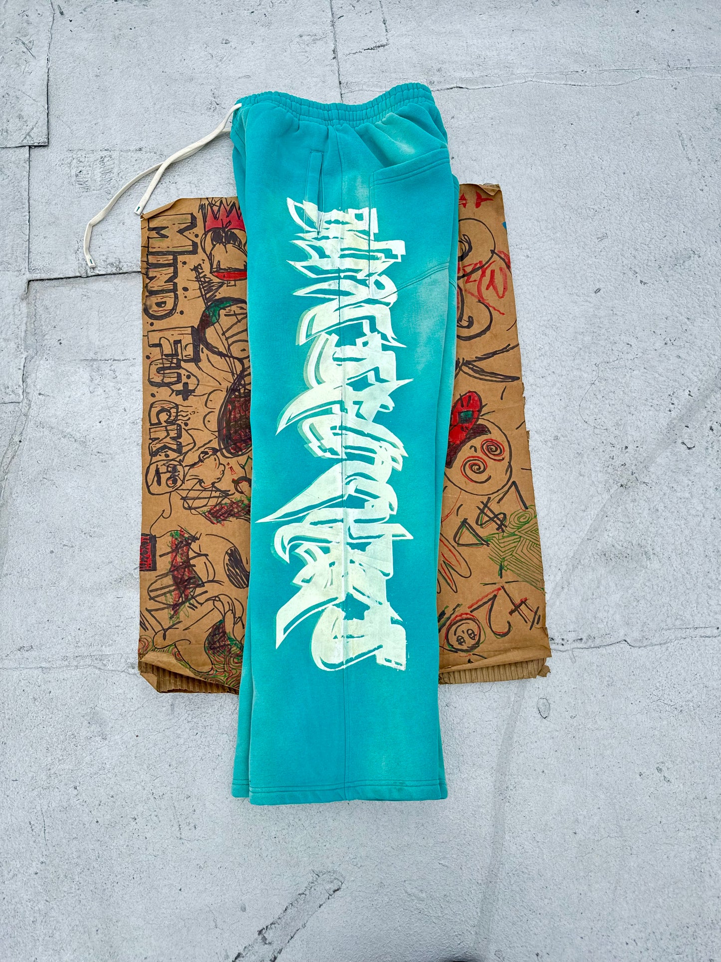 MF Glow In The Dark Sweat Pants (Peacock Blue)