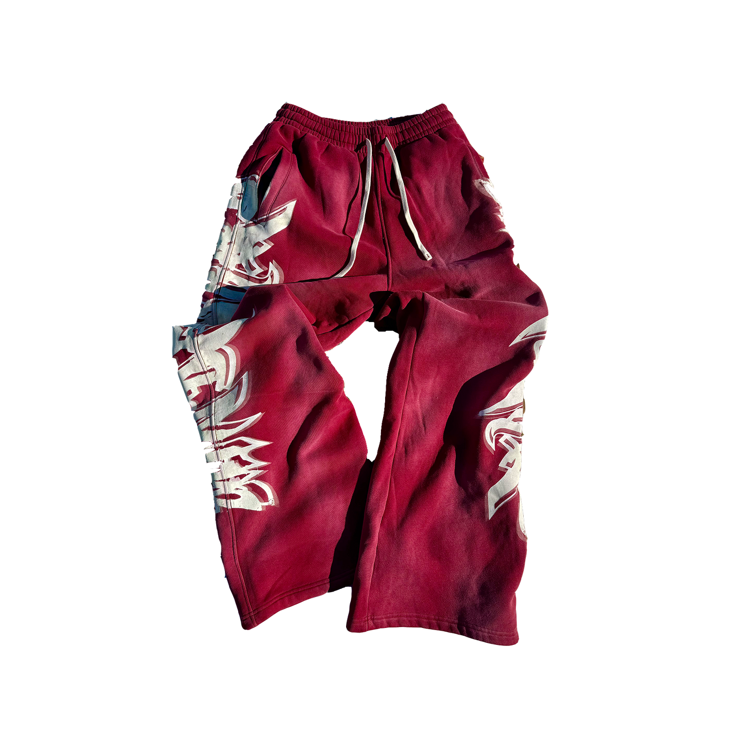 MF Glow In The Dark Sweat Pants (Burgundy Red)