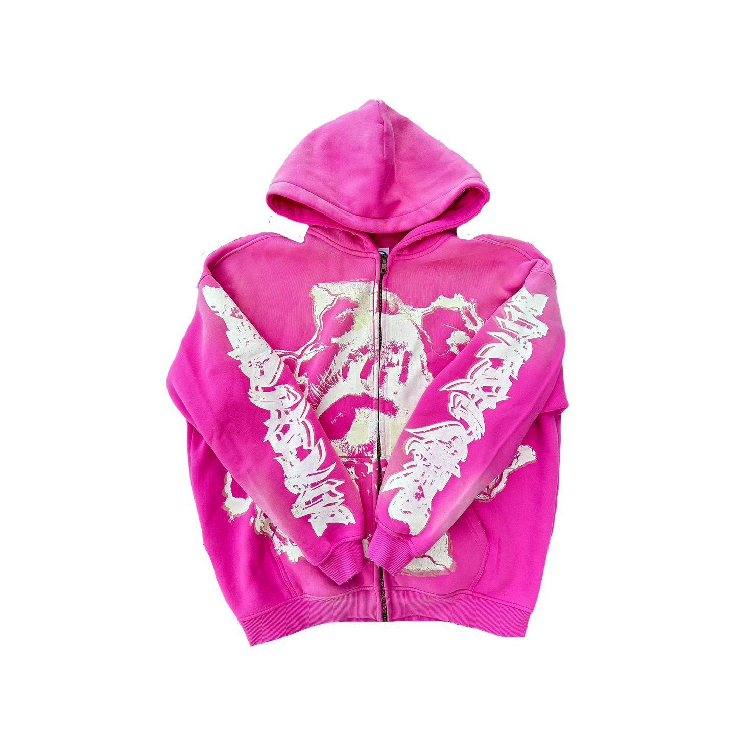 MF Glow In The Dark Zip Up Hoodie (Candy Pink)