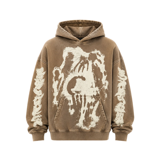 MF Glow In The Dark Pull Over Hoodie (Coffee Brown)