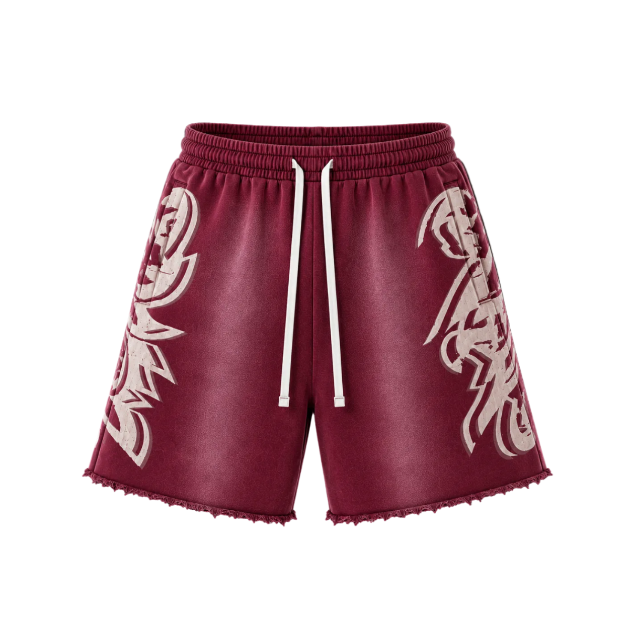 MF Glow In The Dark Shorts (Burgundy Red)