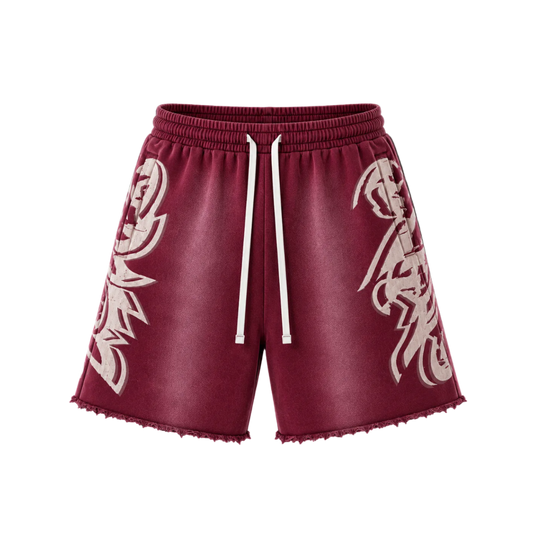 MF Glow In The Dark Shorts (Burgundy Red)