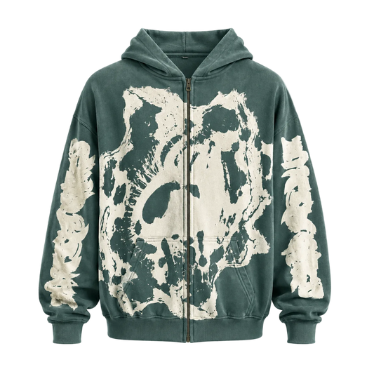 MF Glow In The Dark Zip Up Hoodie (Green)