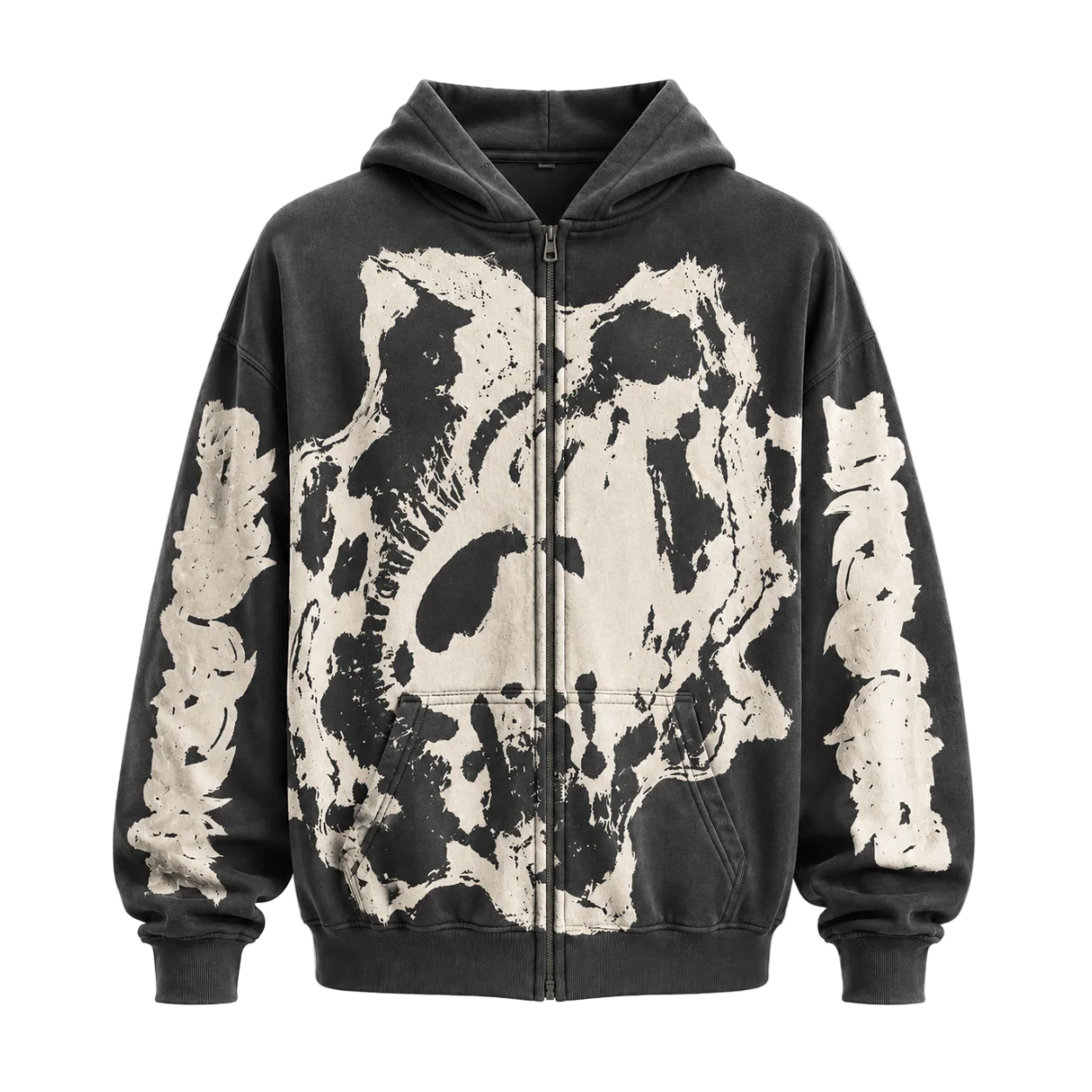 MF Glow In The Dark Zip Up Hoodie (Black)