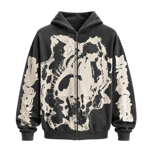 MF Glow In The Dark Zip Up Hoodie (Black)