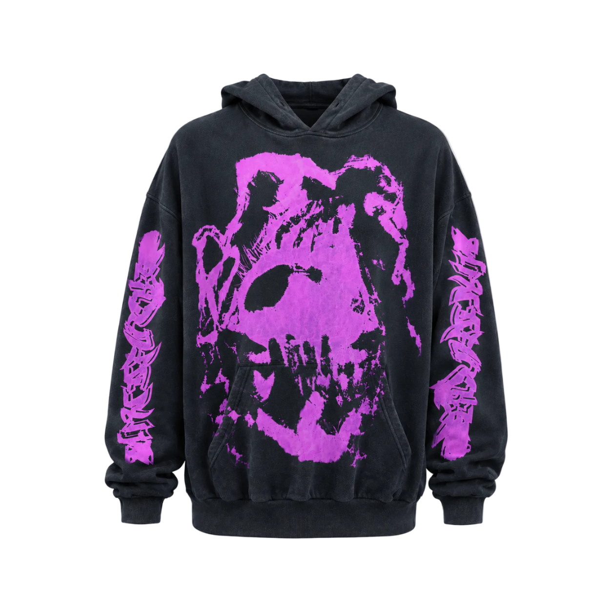 MF Over Hoodie (Hot Pink on Black)