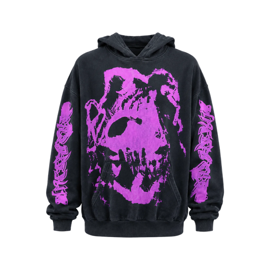 MF Over Hoodie (Hot Pink on Black)