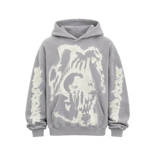 MF Glow In The Dark Pull Over Hoodie (Ash Grey)