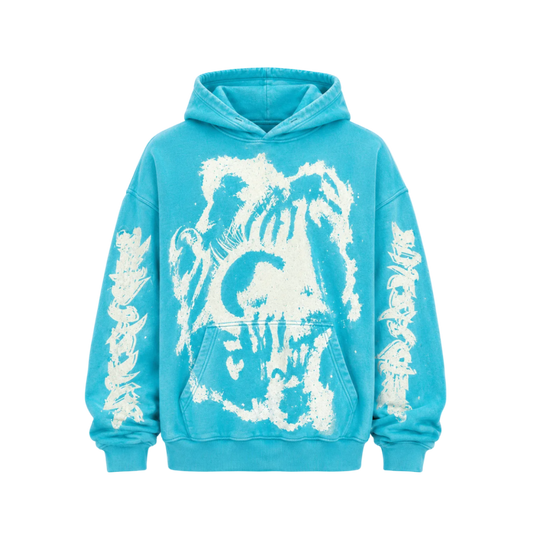 MF Glow In The Dark Pull Over Hoodie (Peacock Blue)