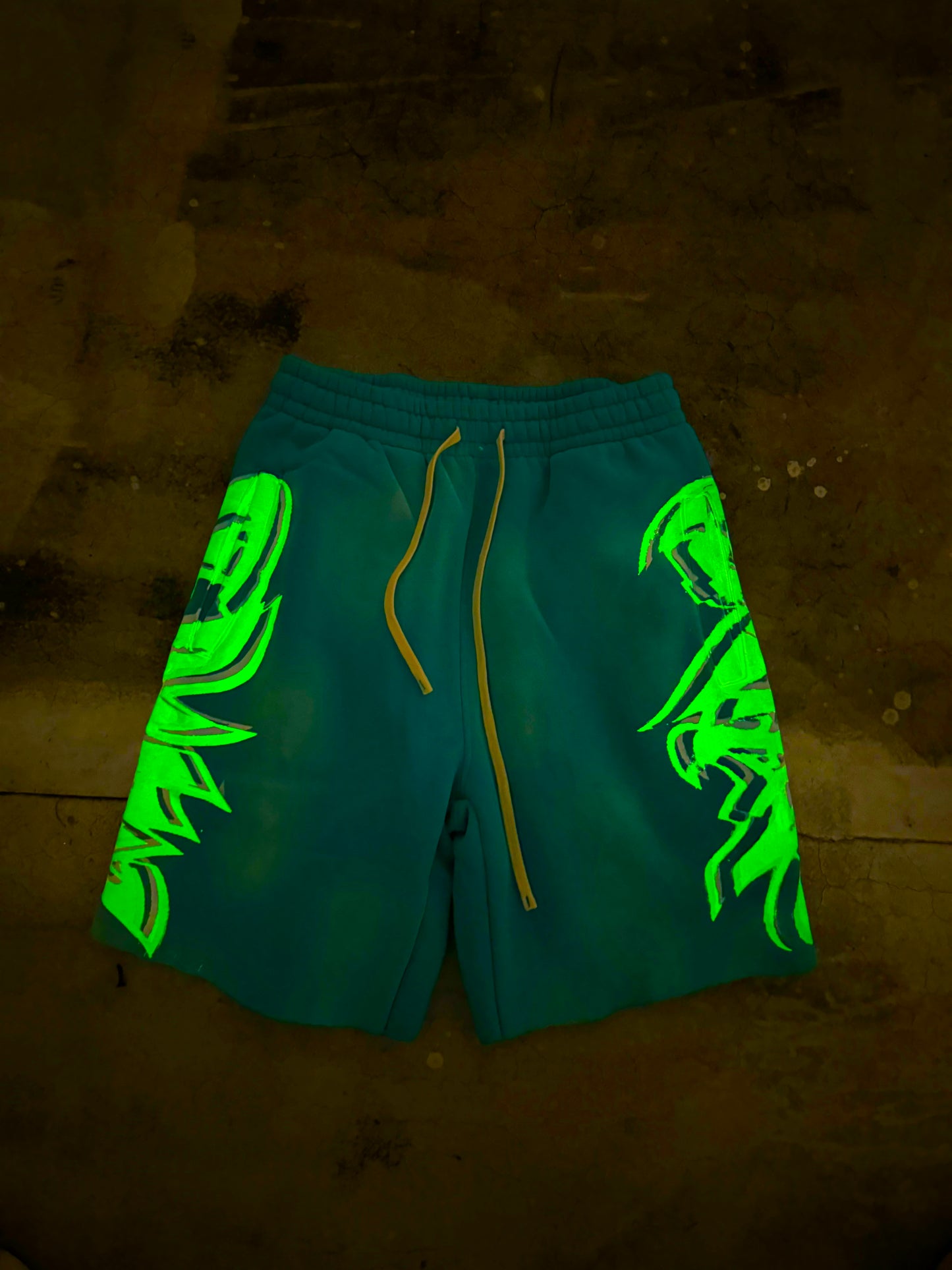 MF Glow In The Dark Shorts (Peacock Blue)