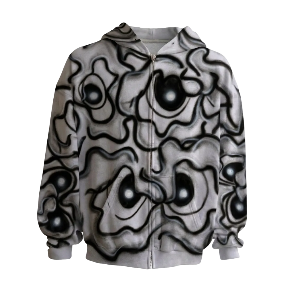 MF Air Brush Zip Up Hoodie (Grey)