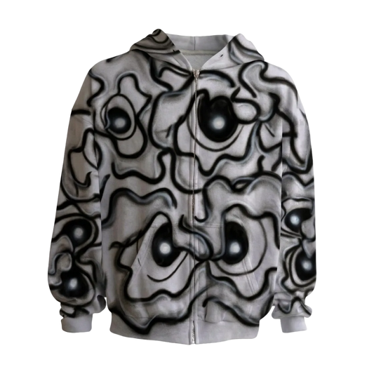 MF Air Brush Zip Up Hoodie (Grey)