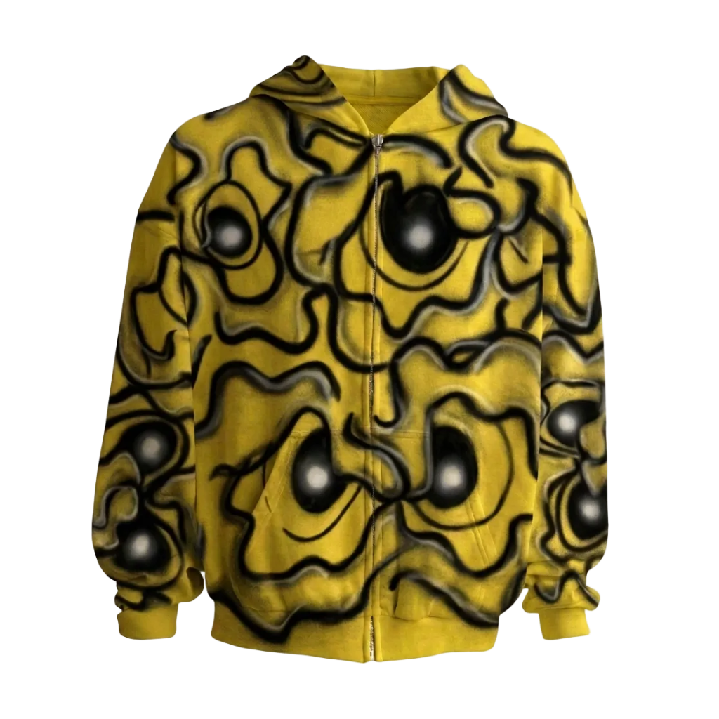 MF Air Brush Zip Up Hoodie (Yellow)