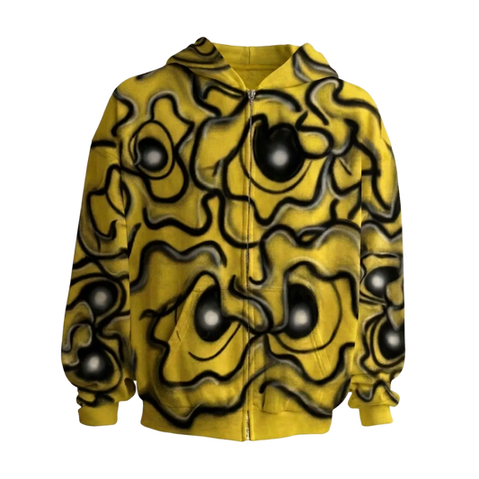 MF Air Brush Zip Up Hoodie (Yellow)