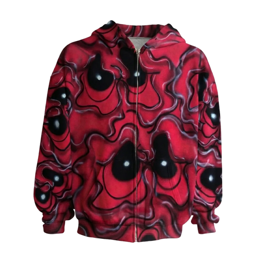 MF Air Brush Pull Over Hoodie (Red)