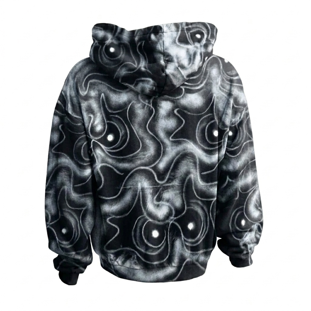 MF Air Brush Zip Up Hoodie (Washed Black)