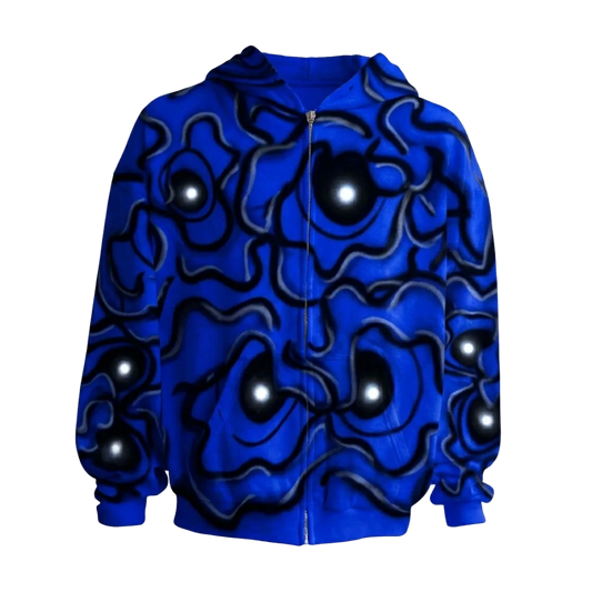 MF Air Brush Zip Up Hoodie (Blue)