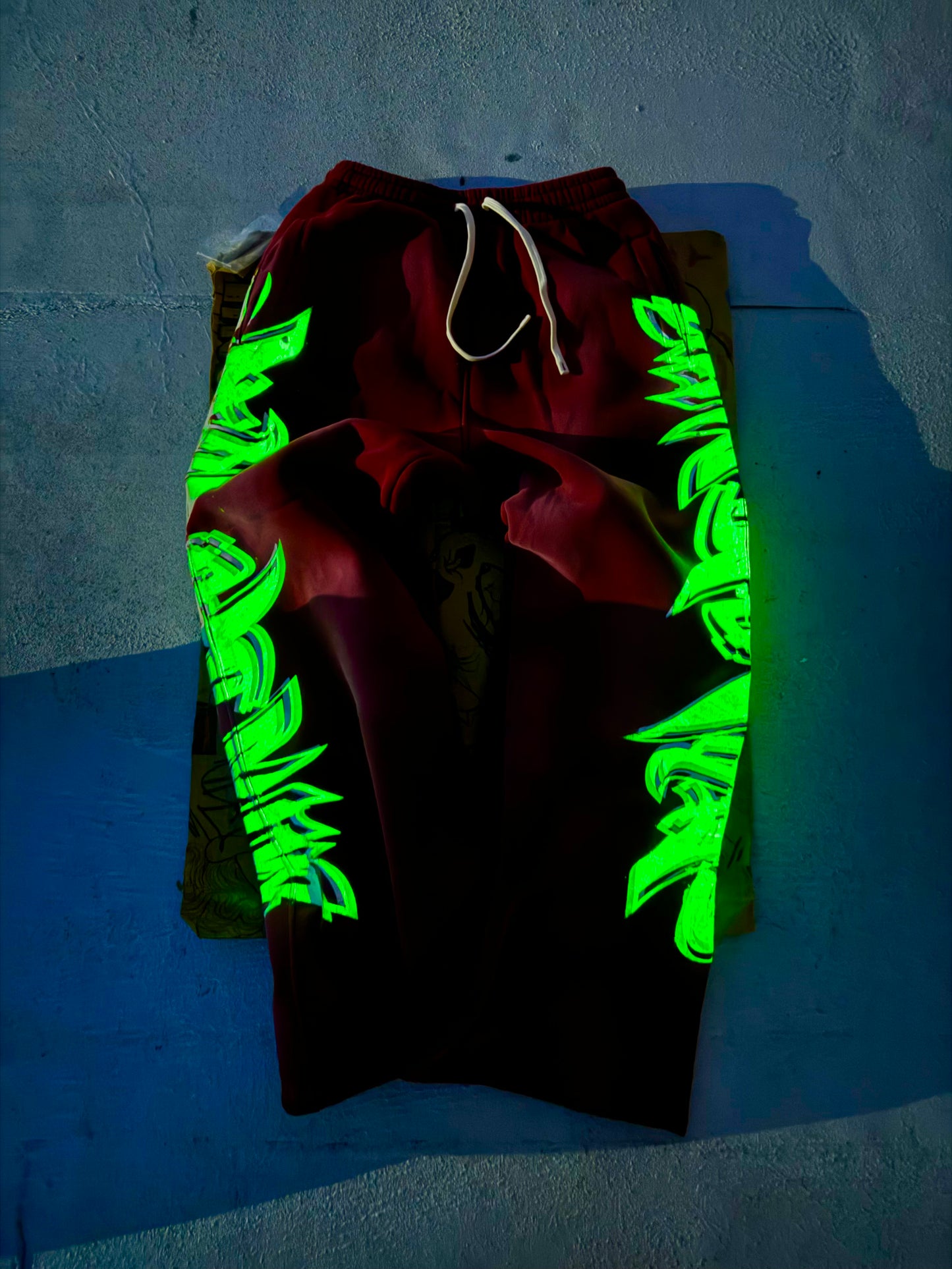 MF Glow In The Dark Sweat Suit Set (Burgundy Red)