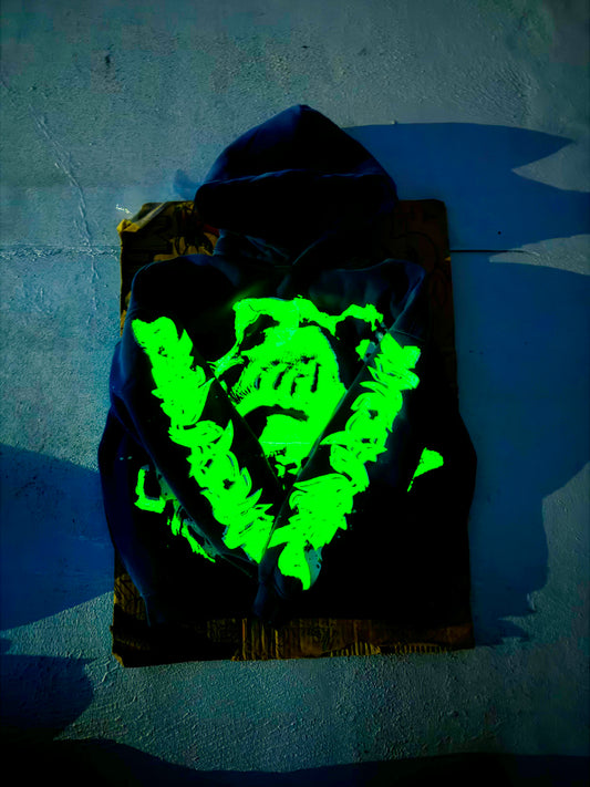 MF Glow In The Dark Pull Over Hoodie (Navy Blue)