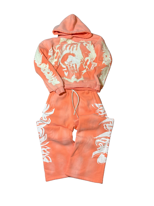 MF Glow In The Dark Sweat Suit Set (Orange)
