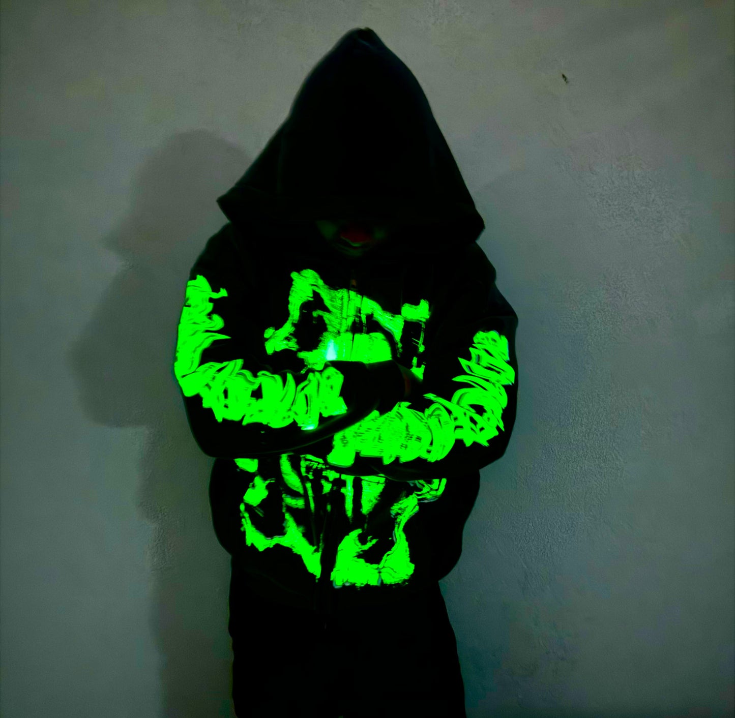 MF Glow In The Dark Zip Up Hoodie (Black)