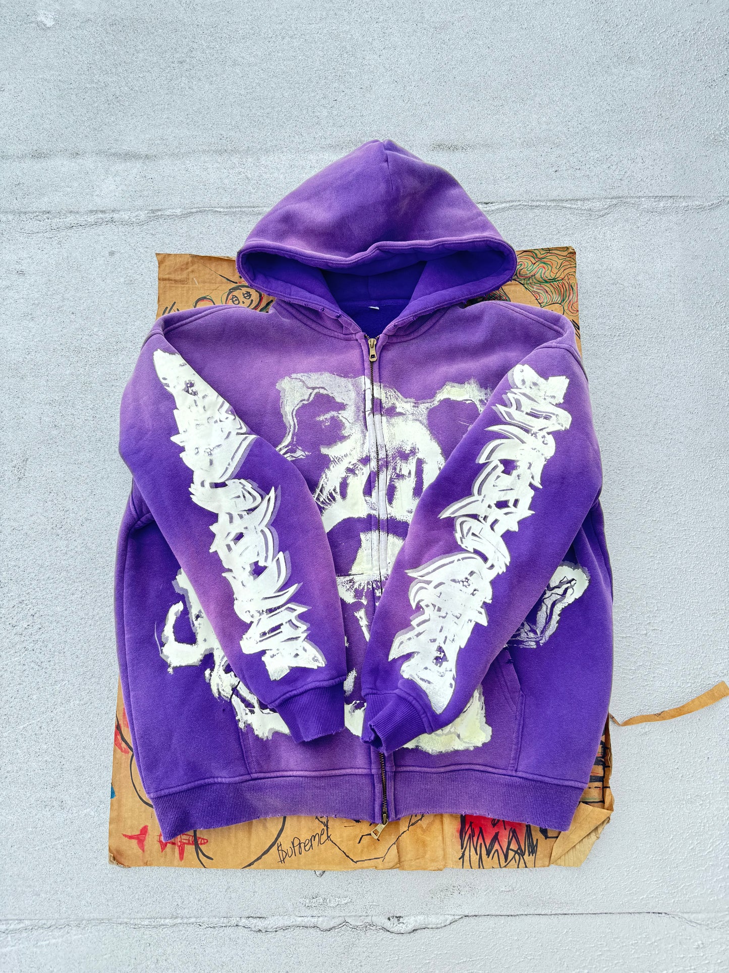 MF Glow In The Dark Zip Up Hoodie (Purple)