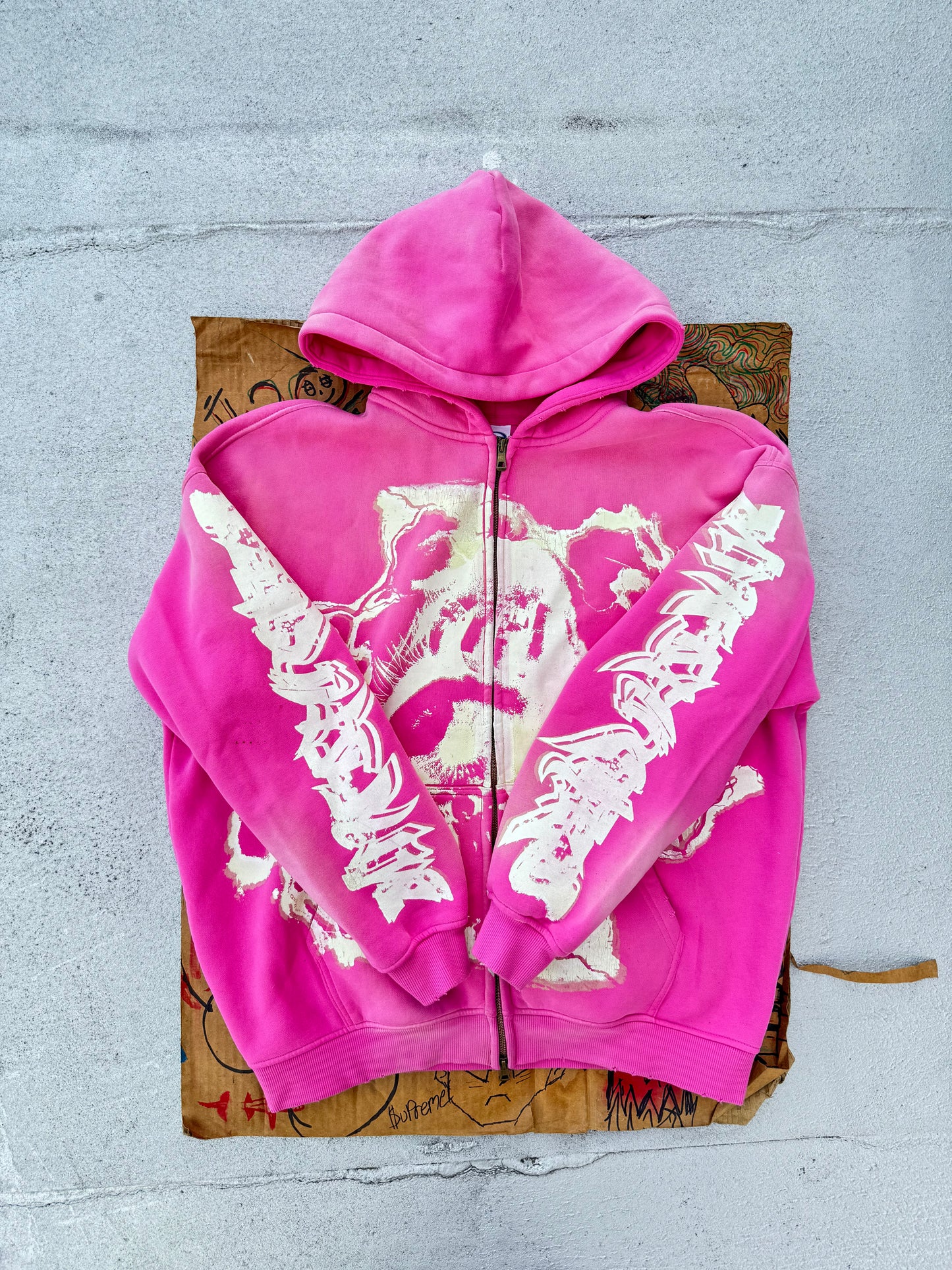 MF Glow In The Dark Zip Up Hoodie (Candy Pink)