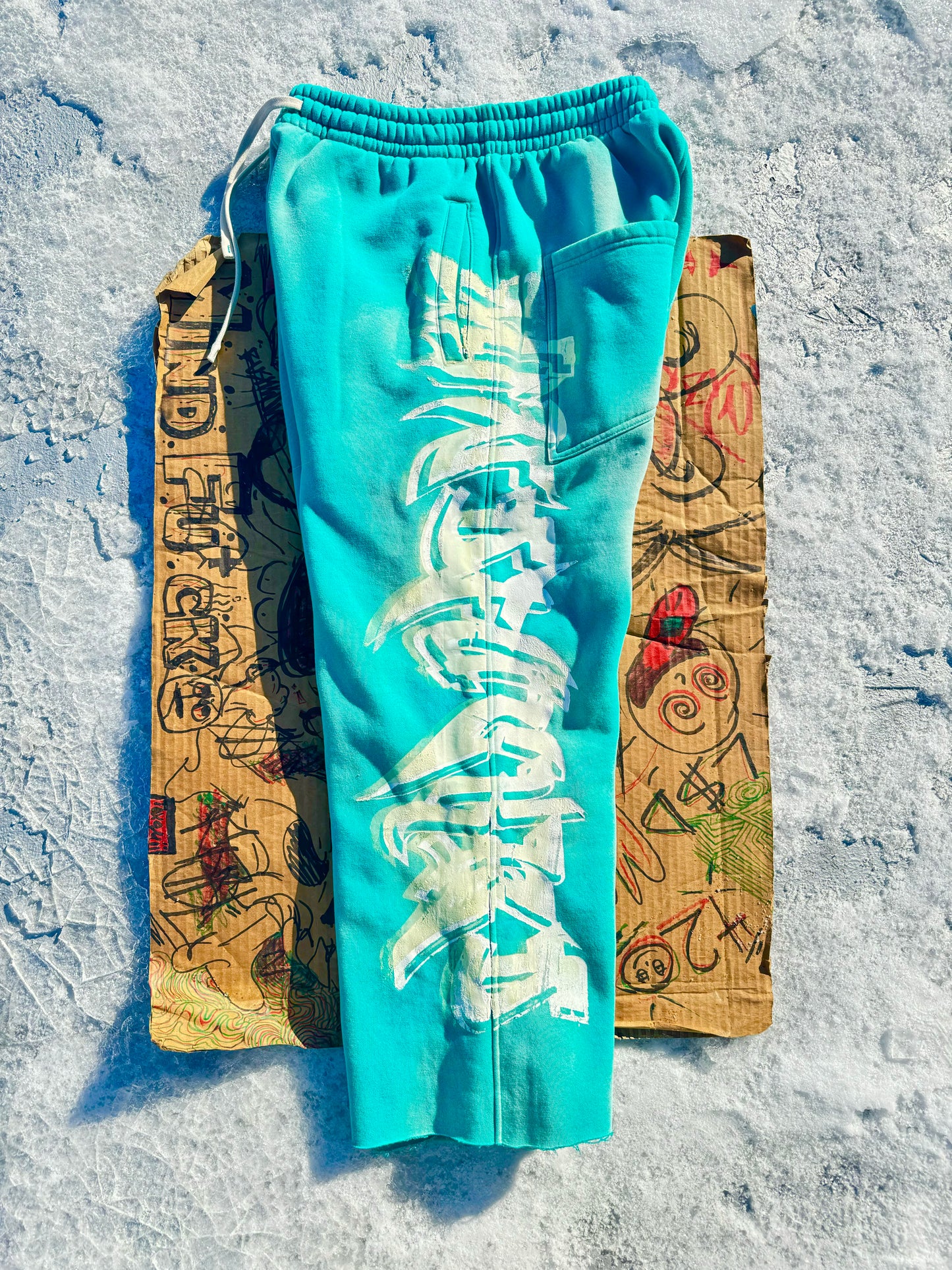 MF Glow In The Dark Sweat Pants (Peacock Blue)