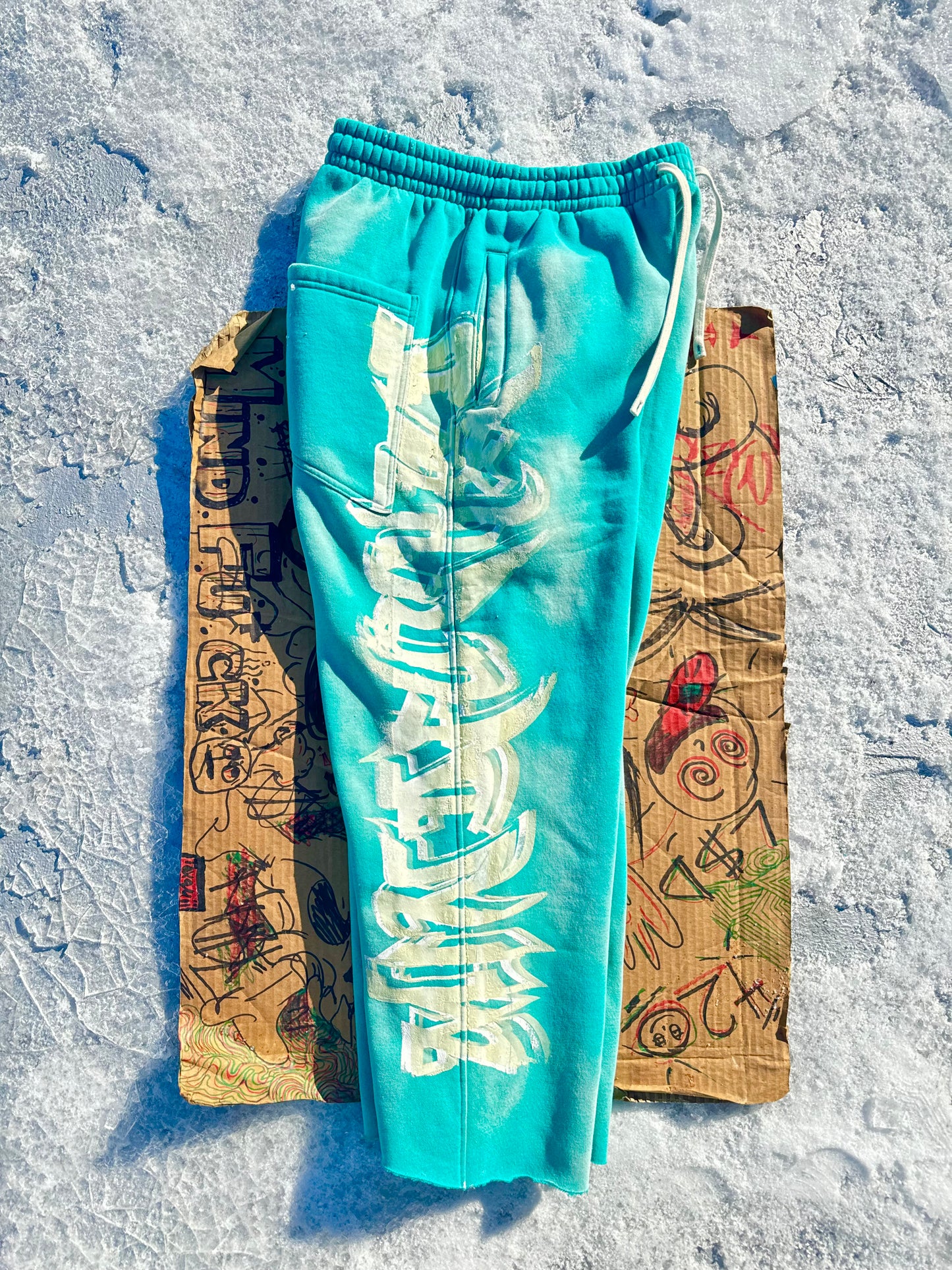 MF Glow In The Dark Sweat Pants (Peacock Blue)