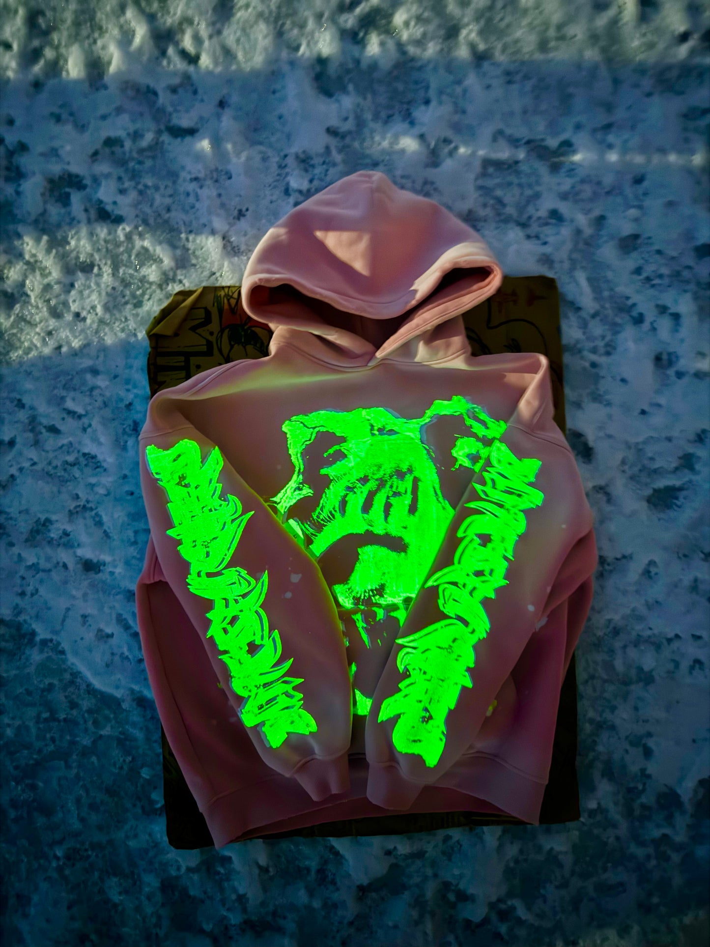 MF Glow In The Dark Pull Over Hoodie (Rouge Pink)