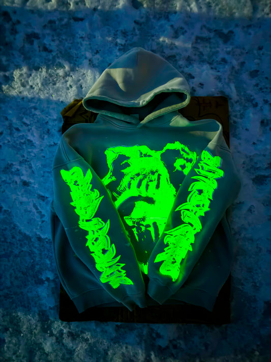 MF Glow In The Dark Pull Over Hoodie (Ash Grey)