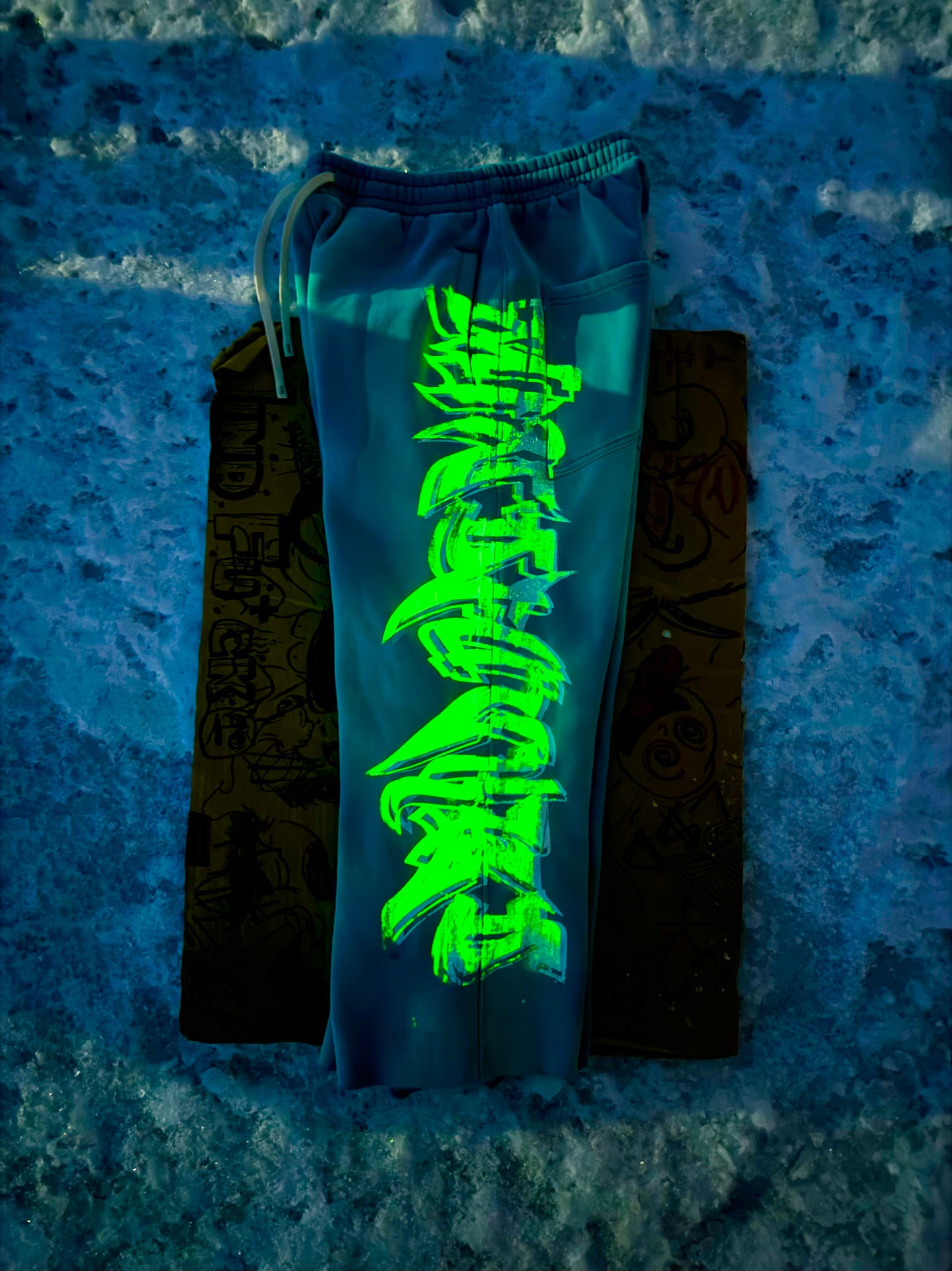 MF Glow In The Dark Sweat Pants (Peacock Blue)