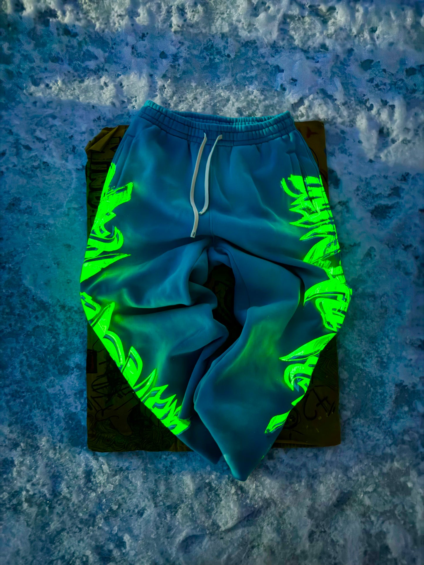 MF Glow In The Dark Sweat Suit Set (Peacock Blue)