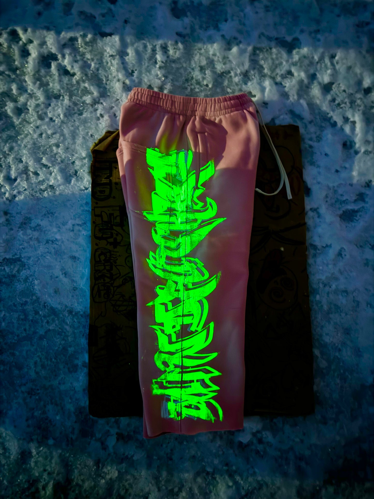 MF Glow In The Dark Sweat Pants (Rouge Pink)