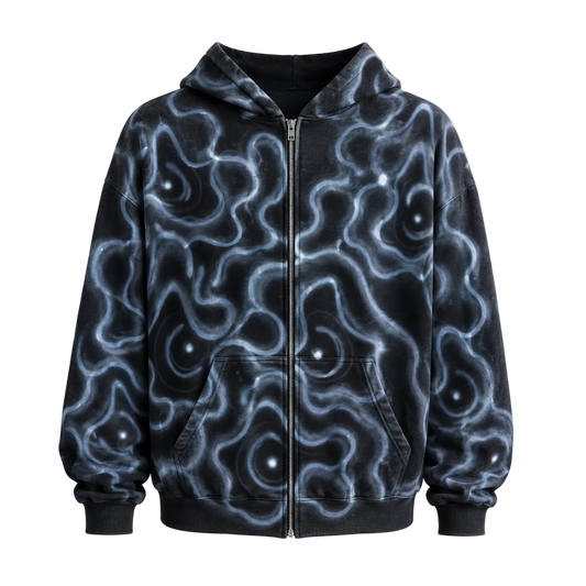 MF Air Brush Zip Up Hoodie (Black)