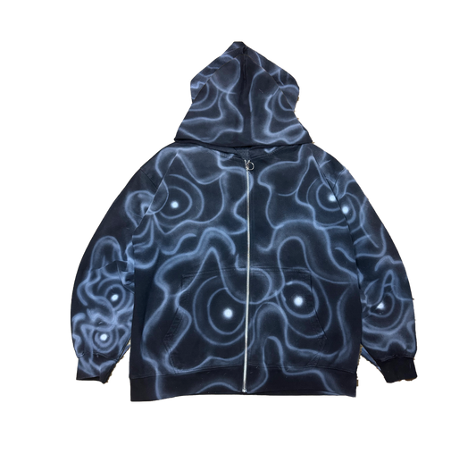 MF Air Brush Zip Hoodie (Black)