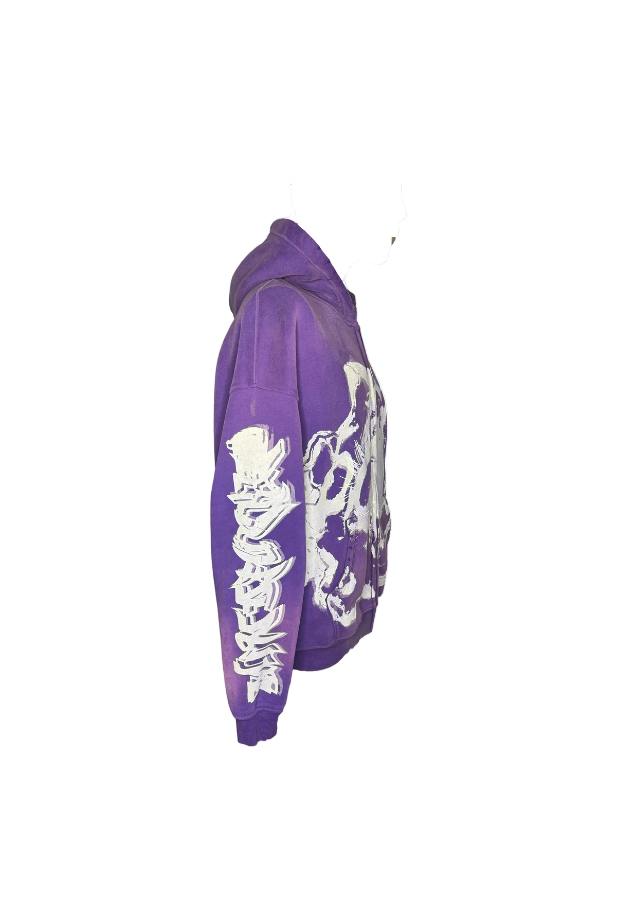 MF Glow In The Dark Zip Up Hoodie (Purple)