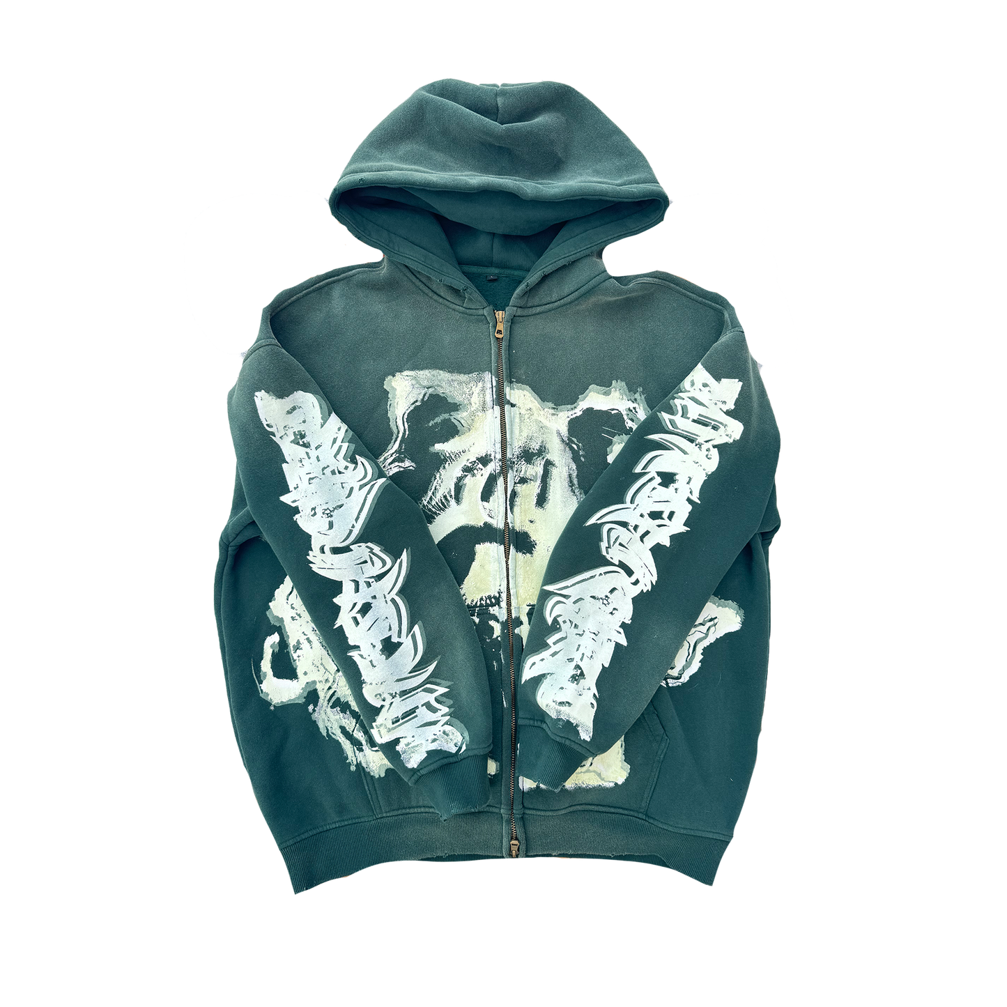 MF Glow In The Dark Zip Up Hoodie (Green)