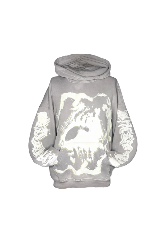 MF Glow In The Dark Pull Over Hoodie (Ash Grey)