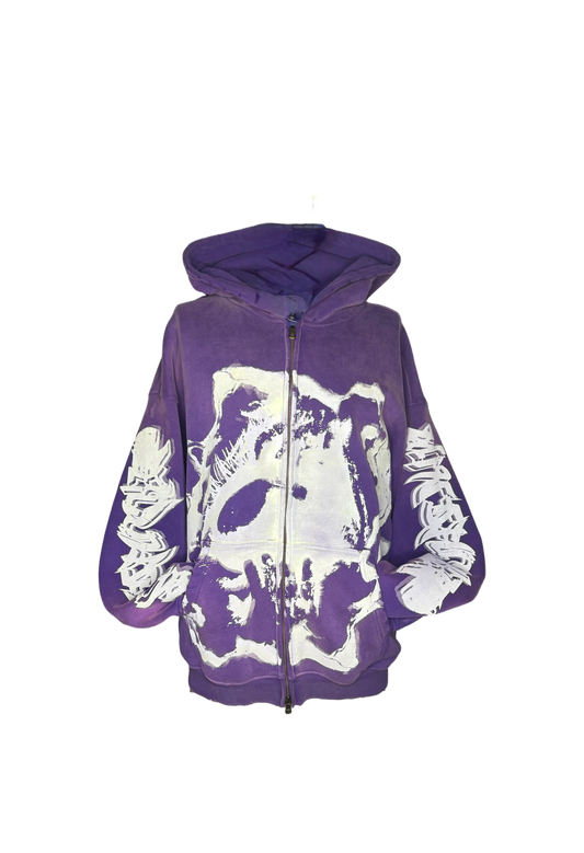 MF Glow In The Dark Zip Up Hoodie (Purple)