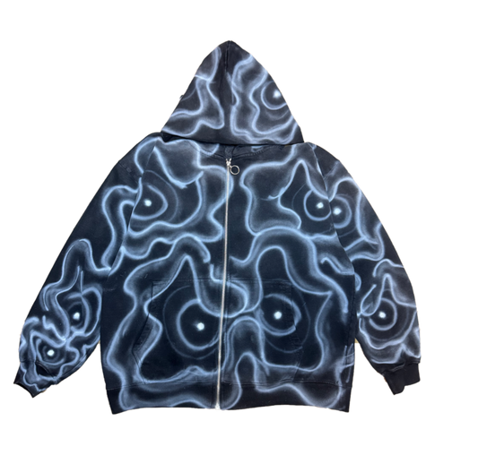MF Air Brush Zip Hoodie (Black)