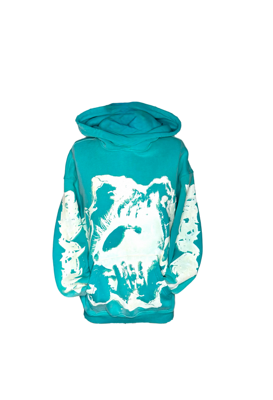 MF Glow In The Dark Pull Over Hoodie (Peacock Blue)