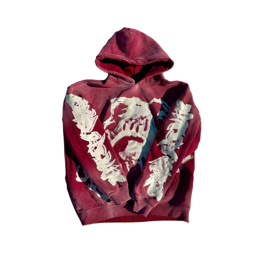 MF Glow In The Dark Pull Over Hoodie (Burgundy Red)